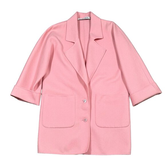 RARE Vintage I Magnin Classic‎ Unlined Coat in Light Pink Sz 6 Wool (?) - Picture 1 of 16